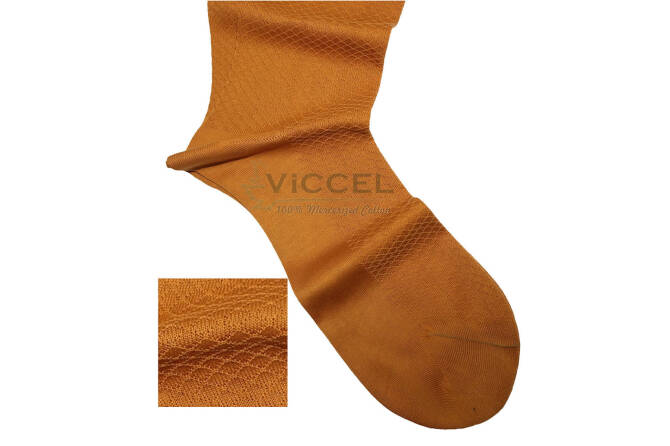 VICCEL / CELCHUK Socks Fish Skin Textured Golden - Złote skarpetki z teksturą