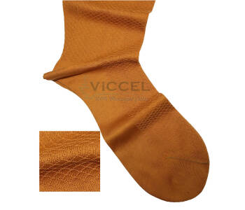 VICCEL / CELCHUK Socks Fish Skin Textured Golden - Złote skarpetki z teksturą