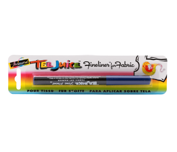 JACQUARD Tee Juice Fabric Art Marker Fine Point 0.08mm BLUE / Niebieski pisak do jeansu, tkanin, skór, drewna, gliny, papieru