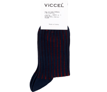 VICCEL / CELCHUK Socks Shadow Navy Blue / Taba - Granatowe skarpety z tabakowymi wydzieleniami