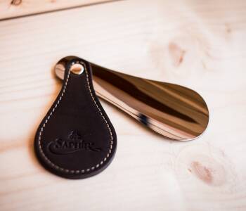 SAPHIR MDOR Metal Shoe Horn Small 10cm - Podróżna składana mała łyżka do butów