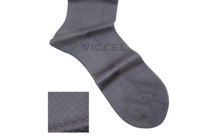 VICCEL / CELCHUK Socks Fish Skin Textured Gray - Szare skarpety z teksturą
