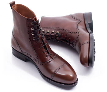 PATINE Balmoral Boots 77014 F Brown - brązowe trzewiki męskie