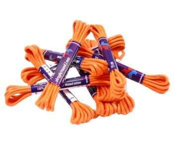 MR Laces Round Waxed 2mm Orange - pomarańczowe okrągłe sznurowadła woskowane