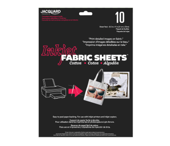 JACQUARD INKJET Fabric Cotton 10pcs set / Zestaw 10 arkuszy tkaniny bawełnianej do druku atramentowego