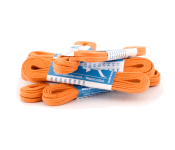 MR Laces Flat Waxed 3.5mm Orange - pomarańczowe płaskie sznurowadła woskowane