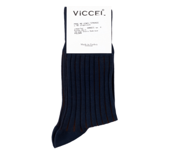 VICCEL / CELCHUK Socks Shadow Dark Navy Blue / Brown - Granatowe skarpety z brązowymi wydzieleniami