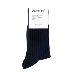 VICCEL / CELCHUK Socks Shadow Dark Navy Blue / Brown - Granatowe skarpety z brązowymi wydzieleniami