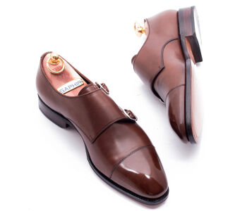 YANKO Double Monks 306 F Brown - brązowe monki męskie