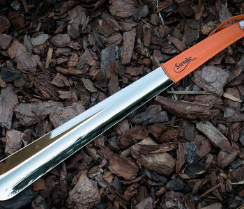 SAPHIR MDOR / LCA Shoe Horn Silver 41cm Orange - Duża luksusowa łyżka do butów