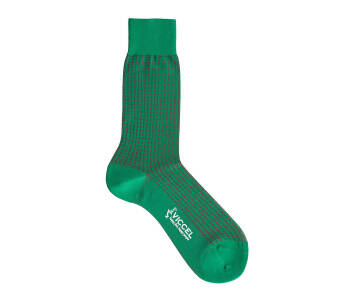 VICCEL Socks Dot Pistacio Green / Red Square 