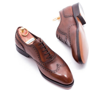 TLB MALLORCA Austerity Brogue DOUGLAS 548 F Brown - brązowe brogsy męskie