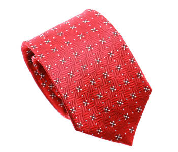 PATINE Tie 20 FLORAL 3 Rouge HAND FINISHED - Jedwabny krawat
