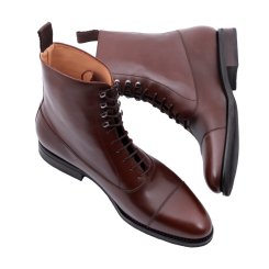 PATINE Balmoral Boots 77045CH F Dark Brown - ciemnobrązowe trzewiki męskie