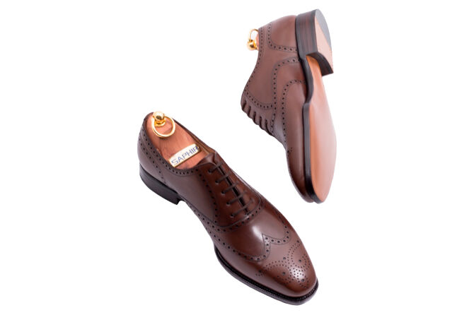 TLB MALLORCA ARTISTA Full Brogues 110 F Brown - brogsy męskie brązowe