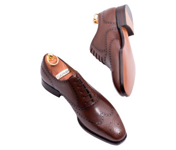 TLB MALLORCA ARTISTA Full Brogues 110 F Brown - brogsy męskie brązowe