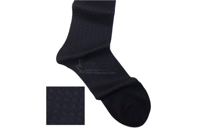VICCEL Socks Star Textured Navy Blue