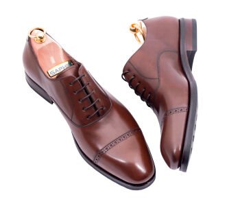 TLB MALLORCA Quarter Brogues MURPHY 503S F Brown - brązowe brogsy męskie