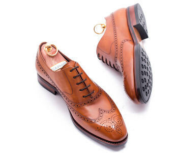 TLB MALLORCA Balmoral Brogue MORGAN 531S G Light Brown - jasno brązowe brogsy męskie