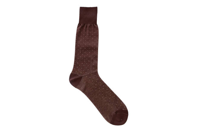 VICCEL Socks Pindot Brown / Beige