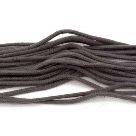 Tarrago Laces Fine Round 2.5mm Dark Grey - ciemno szare okrągłe sznurowadła