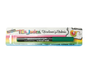 JACQUARD Tee Juice Fabric Art Marker Fine Point 0.08mm GREEN / Zielony pisak do jeansu, tkanin, skór, drewna, gliny, papieru
