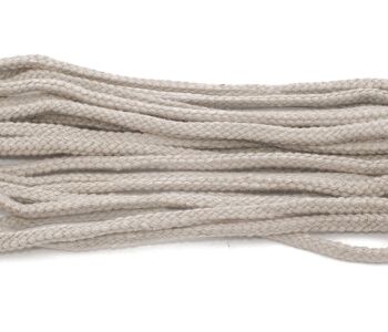 Tarrago Laces Cord 4.5mm Light Grey - jasno szare okrągłe sznurowadła do butów