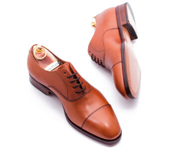 YANKO Oxford Cap Toe 272 F Light Brown - jasno brązowe wiedenki męskie