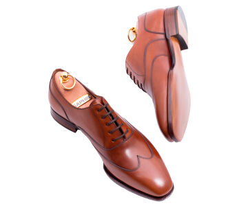 TLB MALLORCA ARTISTA Austerity Brogues 106 F Light Brown - brogsy męskie jasno brązowe