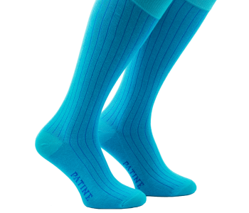 PATINE Knee Socks Shadow POD0103 Turquoise / Purple - Podkolanówki klasyczne