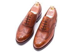 Brogues chesnut cuero. Jasno brązowe obuwie eleganckie, biznesowe, biurowe, ślubne, okolicznościowe, gyw, męskie.