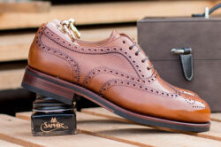 Jasno brązowe eleganckie stylowe buty klasyczne Yanko brogues chesnut cuero 14664