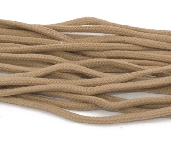 Tarrago Laces Havy Cord 5.5mm Beige - beżowe okrągłe sznurowadła do butów