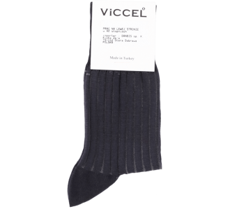 VICCEL / CELCHUK Socks Shadow Stripe Charcaol / Gray - Antracytowe skarpety z szarymi wydzieleniami