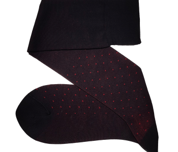 VICCEL / CELCHUK Socks Pindot Black / Red - Czarne skarpety w czerwone kropki