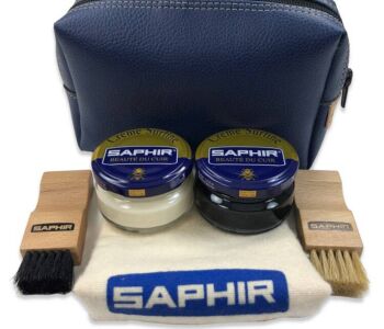 SAPHIR BDC Shoe Polish Case  Blue + Accessories - zestaw do pielęgnacji obuwia