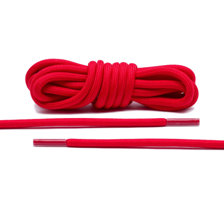 LACE LAB Rope Laces 5mm Red - Czerwone okrągłe sznurowadła do butów