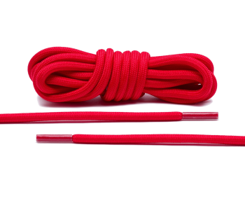 LACE LAB Rope Laces 5mm Red - Czerwone okrągłe sznurowadła do butów