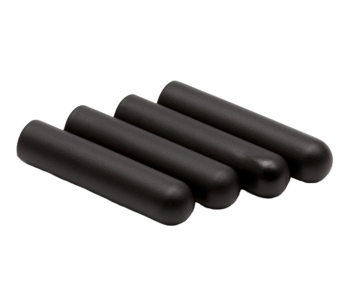 LACE LAB Bullet metal aglets flat black set - Czarne końcówki do sznurówek