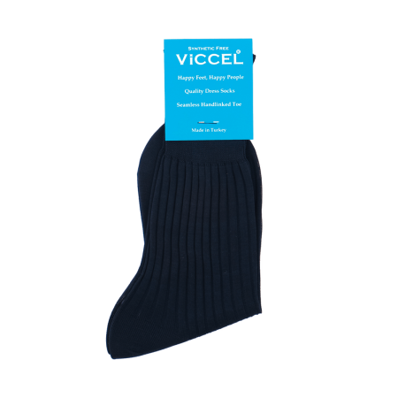 granatowe eleganckie bawełniane skarpety męskie viccel socks  solid navy blue cotton
