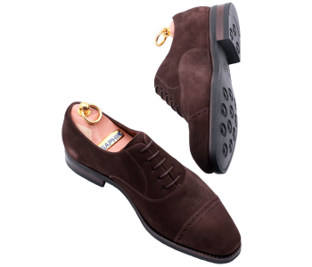 TLB MALLORCA Quarter Brogues MURPHY 503I F Suede Brown - brązowe zamszowe brogsy