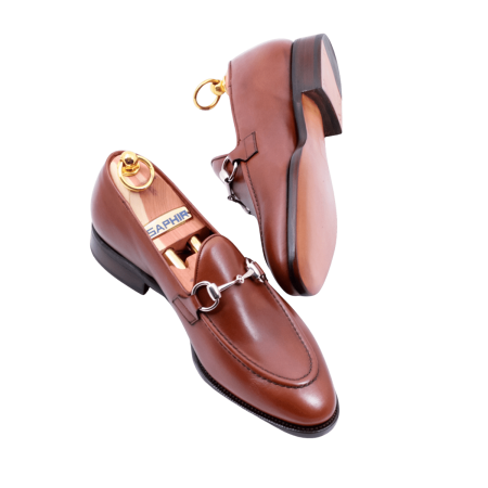 Brązowe Klasyczne mokasyny marki TLB MALLORCA ARTISTA 284 Vegano Brown