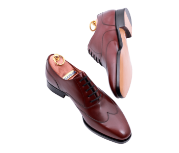 TLB MALLORCA ARTISTA Austerity Brogues 106 F Burgundy - brogsy męskie bordowe