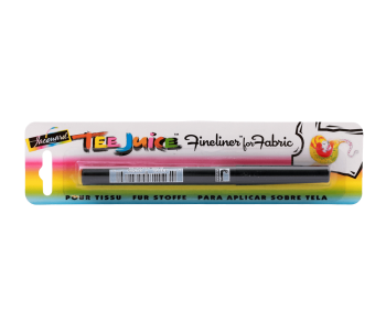 JACQUARD Tee Juice Fabric Art Marker Fine Point 0.08mm BLACK / Czarny pisak do jeansu, tkanin, skór, drewna, gliny, papieru