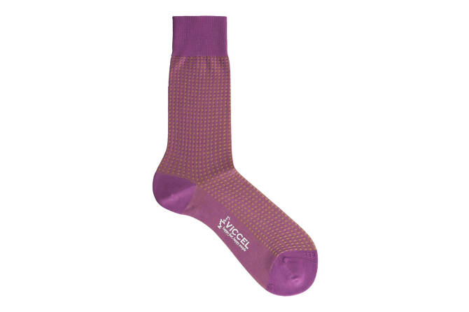 VICCEL Socks Dot Lima / Lilac Square