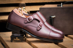 Eleganckie obuwie męskie Yanko 14663 double monks cambridge buerdos z podeszwą leather.