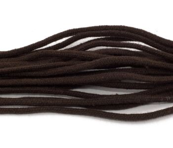 Tarrago Laces Fine Round 2.5mm Dark Brown - ciemno brązowe okrągłe sznurowadła