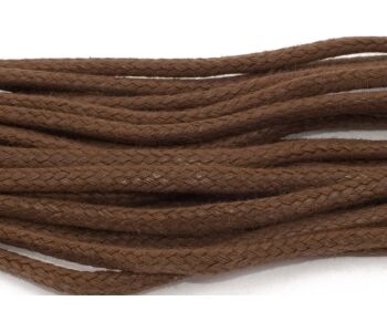 Tarrago Laces Chunky Waxed 4.5mm Brown - brązowe woskowane okrągłe sznurowadła do butów