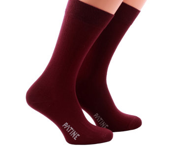 PATINE Socks Shadow PASH50B Bordeaux / Brown - Skarpety klasyczne