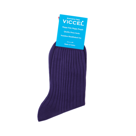 fioletowe eleganckie bawełniane skarpety męskie viccel socks solid purple cotton